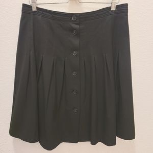 Gap Black Pleated Midi Skirt Size 12